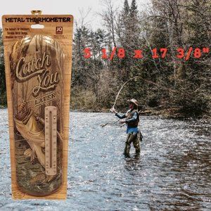 "Catch You Later" - Retro Large Metal Thermometer - Indoor/Outdoor